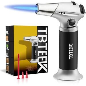 BUTANE TORCH Kitchen Culinary Cooking Blow Food Torch with Adjustable Flame BBQ